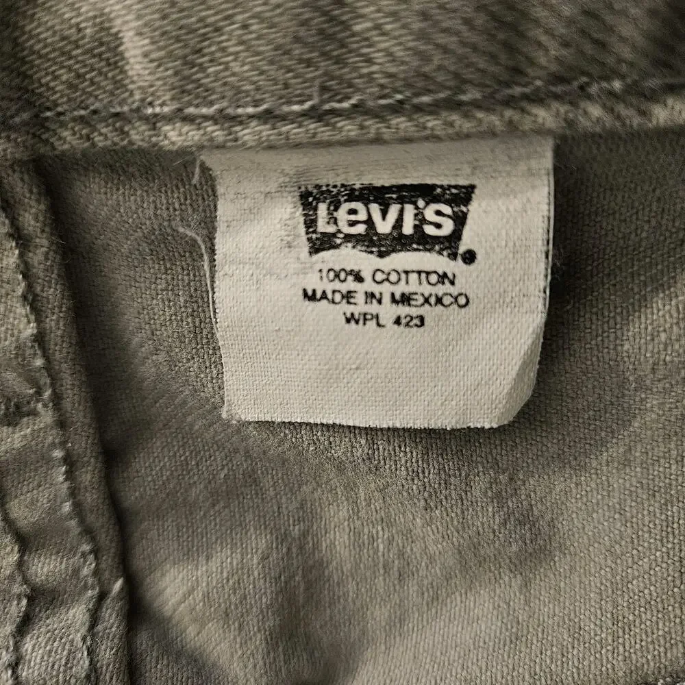 Vintage Levis Jeans Mens 34x34 Beige 501 Button Fly Denim Pants Skate Work Y2K - Picture 7 of 10